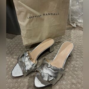 BN Loeffler Randall sliver sandals sz 8.5 from Holt Renfrew never worn